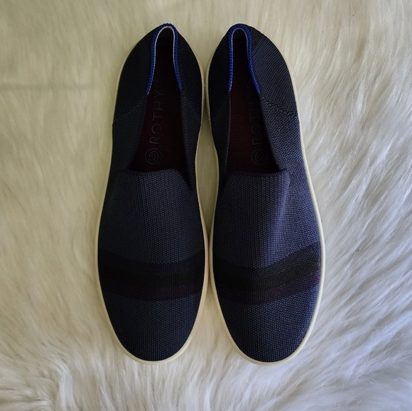 *NWOB* Rothy's The Sneaker in Midnight Stripe - Picture 2 of 8